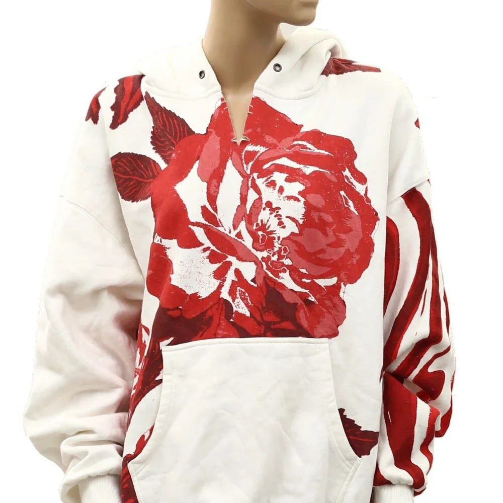 Free People We The Free It's A Vibe Placed Print Hoodie Top Oversized S 288598